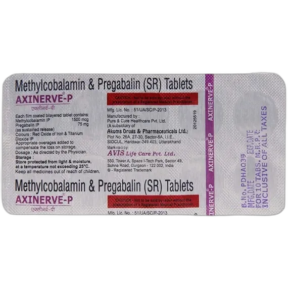 axinerve p tablet 10's